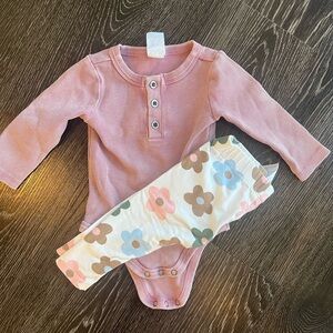 Cotton On Pink and Floral Kids Matching Set